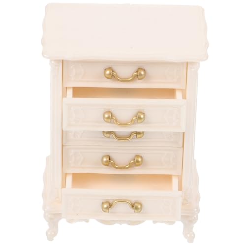 GARIOUANS Puppenhaus-Kommode Mini-Hausschrankmodell Miniaturschrank kleines Puppenhaus Spielzeughaus deko bücherregal puppenhaus Wohnzimmer möbel Miniatur-Beistellschrank Plastik Weiß GARIOUANS Puppenhaus-Kommode Mini-Hausschrankmodell Miniaturschrank kleines Puppenhaus Spielzeughaus deko bücherregal puppenhaus Wohnzimmer möbel Miniatur-Beistellschrank Plastik Weiß von GARIOUANS
