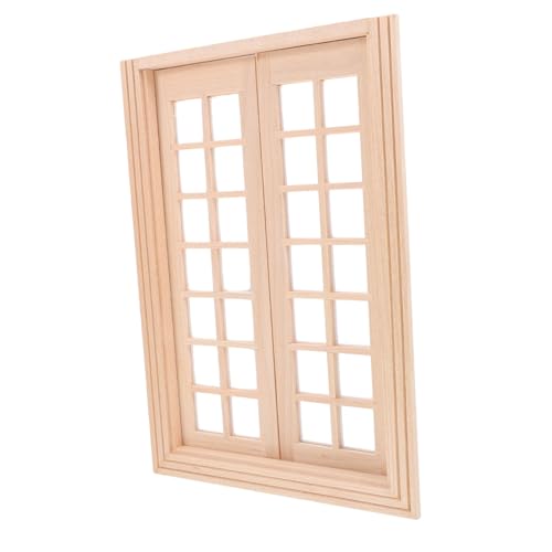 GARIOUANS Puppenhaus Tür aus Holz Geteilte Doppelflügeltür mit Kunststoffglas und Schutzfolie DIY Zubehör für Miniaturmöbel Passend für Puppenhaus Modelle GARIOUANS Puppenhaus Tür aus Holz Geteilte Doppelflügeltür mit Kunststoffglas und Schutzfolie DIY Zubehör für Miniaturmöbel Passend für Puppenhaus Modelle von GARIOUANS