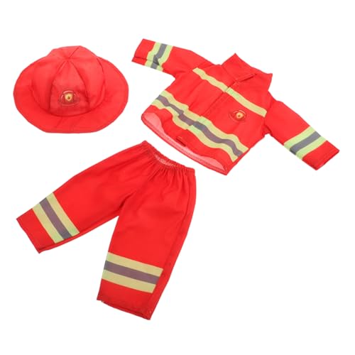 GARIOUANS Puppenkleidung Feuerwehrkostüm mit Helm für Mädchen Puppen Robustem Material Realistische Details für Kreatives Rollenspiel und Fantasievolles Anziehen GARIOUANS Puppenkleidung Feuerwehrkostüm mit Helm für Mädchen Puppen Robustem Material Realistische Details für Kreatives Rollenspiel und Fantasievolles Anziehen von GARIOUANS