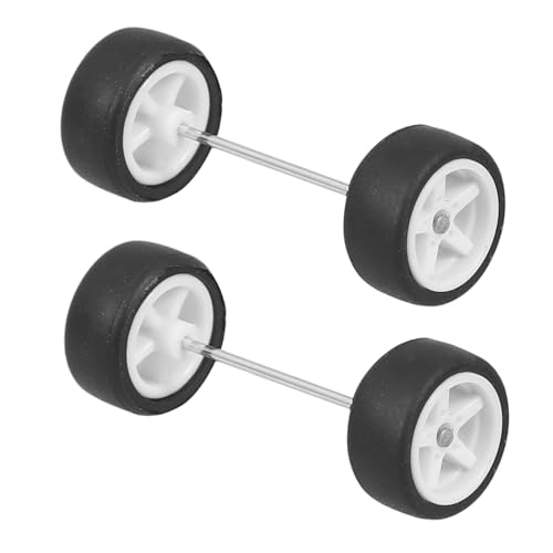 GARIOUANS Rc Auto Modell Rad Reifen Zubehör Weiße Gummireifen Für Spielzeugautos Langlebig Und Stabil Für Flexibles Fahren Sicher Und Leicht Für DIY-projekte von GARIOUANS