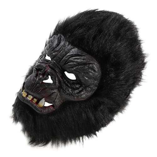GARIOUANS Realistische Gorilla Maske Halloween Tierkostüm Party Cosplay Maske Einheitsgröße für Erwachsene Gruselige Verkleidung für Maskenbälle und Kostümpartys von GARIOUANS