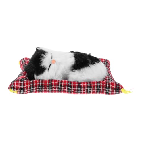 GARIOUANS Realistische Plüschkatze mit Interaktivem Miauen und Weichem Stoffkissen Lebensechtes Kätzchen Modell als Dekoratives für Zuhause Büro Regal Tisch von GARIOUANS