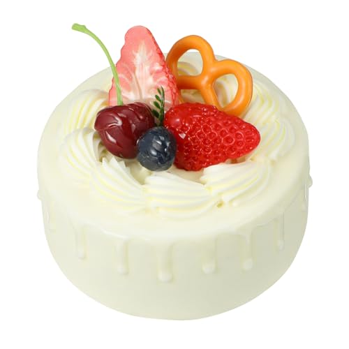 GARIOUANS Realistisches Künstliches Kuchenmodell PVC Geburtstagskuchen Deko Fotorequisite Dessert Schaufensterdekoration Vielseitig Verwendbar von GARIOUANS