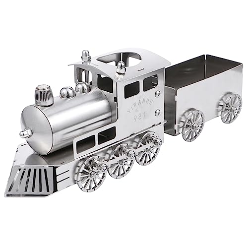 GARIOUANS Retro Dampflokomotive Modell aus Realistische Tischdekoration Langlebiges Eisenbahn Ornament für Büro und Zuhause Platzsparend und Gestaltet von GARIOUANS