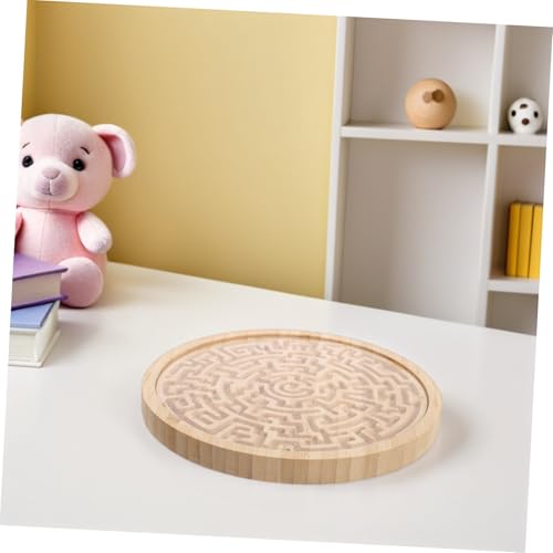 GARIOUANS Rundes Holz Labyrinthspiel für Kleinkinder Tragbares Sicheres Balance Maze Mobiles Perlen Spielbrett für Frühkindliche und Koordinationsförderung GARIOUANS Rundes Holz Labyrinthspiel für Kleinkinder Tragbares Sicheres Balance Maze Mobiles Perlen Spielbrett für Frühkindliche und Koordinationsförderung von GARIOUANS