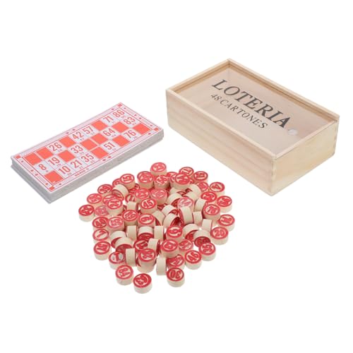 GARIOUANS Russisches Lotto Spielset Holzbrettspiel für Familien mit Tragbarer Box Pädagogisches Logisches Strategiespiel zur Zahlenförderung und Kognitiven Entwicklung Lustiges Partyspiel GARIOUANS Russisches Lotto Spielset Holzbrettspiel für Familien mit Tragbarer Box Pädagogisches Logisches Strategiespiel zur Zahlenförderung und Kognitiven Entwicklung Lustiges Partyspiel von GARIOUANS