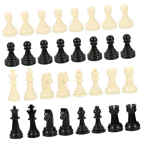 GARIOUANS Schachfiguren aus Kunststoff Austauschbare Internationale Schachstücke Leicht und Tragbar für Brettspiele Dekoration GARIOUANS Schachfiguren aus Kunststoff Austauschbare Internationale Schachstücke Leicht und Tragbar für Brettspiele Dekoration von GARIOUANS
