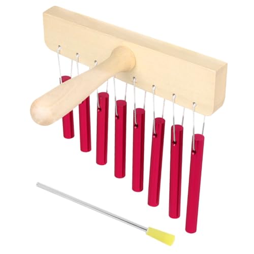 GARIOUANS Schlaginstrument aus Solidem Aluminium Percussion Windspiel Klangspiel Langlebiges Musikinstrument für Musikalische Früherziehung Sicher und Leicht Rot von GARIOUANS