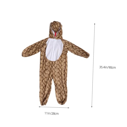 GARIOUANS Schlangenkostüm Tierkostüm Overall Weiches Cartoon Outfit für Fasching Karneval Tanzparty Rollenspiel Verkleidung Tierkostüm Zubehör von GARIOUANS