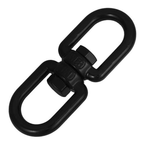 GARIOUANS Schwerlast Edelstahl Drehwirbel für Schaukelsets und Hängesessel Rotierender Verbindungshaken für Vermeidung von Seilverheddern Wetterbeständig und Langlebig Schwarz von GARIOUANS