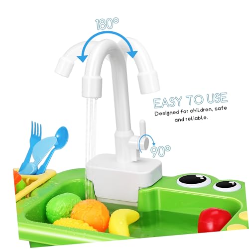 GARIOUANS Spielküche Waschbecken mit Drehbarem Wasserhahn und Abtropfkorb Stabiles Kunststoffspülbecken für Jungen und Mädchen Realistisch Funktionierendes Wasserspielzeug GARIOUANS Spielküche Waschbecken mit Drehbarem Wasserhahn und Abtropfkorb Stabiles Kunststoffspülbecken für Jungen und Mädchen Realistisch Funktionierendes Wasserspielzeug von GARIOUANS