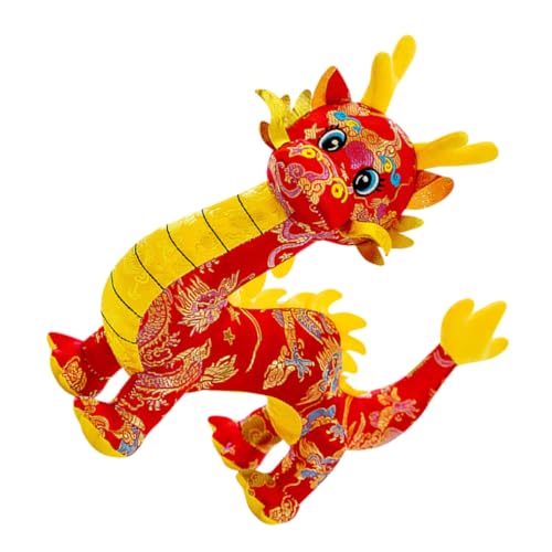GARIOUANS Stofftier Chinesisches Neujahrs Maskottchen Rote Satinierte Oberfläche Dekoratives Kuscheltier für Frühlingsfest Glücksbringer für Familie und Freunde GARIOUANS Stofftier Chinesisches Neujahrs Maskottchen Rote Satinierte Oberfläche Dekoratives Kuscheltier für Frühlingsfest Glücksbringer für Familie und Freunde von GARIOUANS