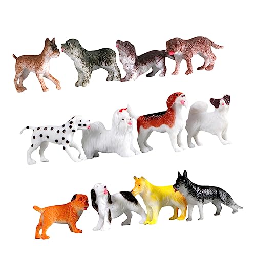 GARIOUANS Teiliges Mini Hund Ornament Realistische Umweltfreundliche Desktop Dekoration Lebensechte Hundemodelle Leicht Tragbar als für Partydekoration von GARIOUANS