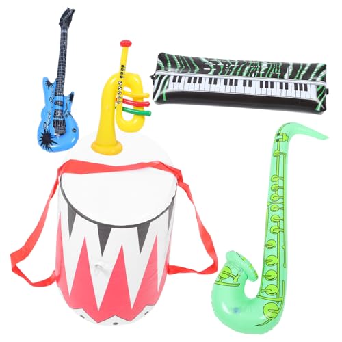 GARIOUANS Teiliges Partyset Aufblasbare Musikinstrumente PVC Gitarre Saxophon Trompete Orgel Schlagzeug Leichte Bühnenrequisiten für Geburtstagsfeiern und Kinderauftritte GARIOUANS Teiliges Partyset Aufblasbare Musikinstrumente PVC Gitarre Saxophon Trompete Orgel Schlagzeug Leichte Bühnenrequisiten für Geburtstagsfeiern und Kinderauftritte von GARIOUANS