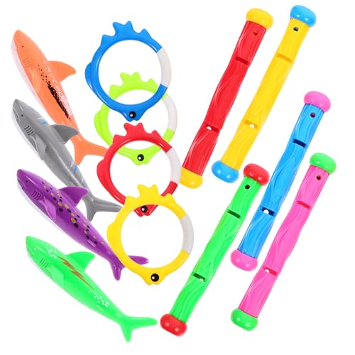 GARIOUANS Teiliges Unterwasser Tauchspielzeug für Robuste Kunststoff Diving Sticks Ringe und Haie Sonnenschutzbeständig für Outdoor Poolspiele Schwimmbadspaß für Jungen und Mädchen GARIOUANS Teiliges Unterwasser Tauchspielzeug für Robuste Kunststoff Diving Sticks Ringe und Haie Sonnenschutzbeständig für Outdoor Poolspiele Schwimmbadspaß für Jungen und Mädchen von GARIOUANS