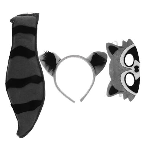 GARIOUANS Tierisches Waschbär Kostümset mit Stirnband Maske und Kreatives Cosplay Accessoire für Halloween Partys und Bühnenauftritte Langlebig und Detailreich Gestaltet GARIOUANS Tierisches Waschbär Kostümset mit Stirnband Maske und Kreatives Cosplay Accessoire für Halloween Partys und Bühnenauftritte Langlebig und Detailreich Gestaltet von GARIOUANS