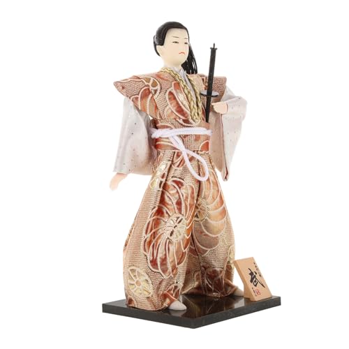 GARIOUANS Traditionelle Japanische Samurai Figur aus Stabilem Material Handgefertigte Samuraipuppe als Dekoratives Wohnaccessoire für Schlafzimmer Büro Wohnzimmer und Japanische von GARIOUANS