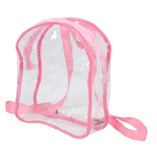 GARIOUANS Transparenter Doll Organizer Rucksack aus Wasserdichtem PVC Leichter Klarer Aufbewahrungsrucksack für Kleine Puppen und Plüschtiere Kompakt und Tragbar für Reisen von GARIOUANS