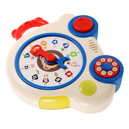 GARIOUANS Uhrenlernmaschine Uhrenspielzeug Für Uhr Für Die Unterrichtszeit Zeiterkennungsspielzeug Unterrichtsuhren-Set Kinderspielzeug Uhr Lehrenuhr Plastik Bunt von GARIOUANS