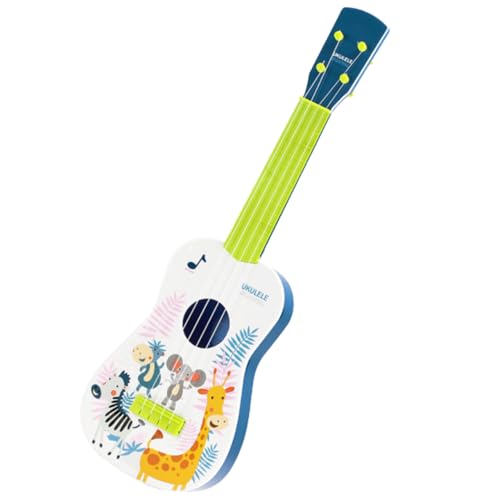 GARIOUANS Ukulele Kleines Musikinstrument für Musikalische Früherziehung Bunte Simulation Sicheres Kunststoffmaterial Robustes Lernspielzeug für Kleinkinder und Anfänger Zufällige Farbe von GARIOUANS