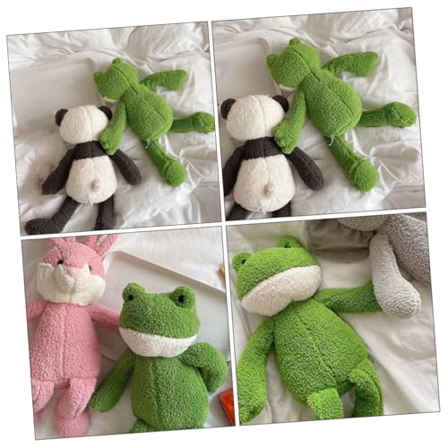GARIOUANS Weiches Waschbares Kuscheltier Frosch Plüschtier Verschleißfestes Niedliches Cartoon Stofftier für Heimdekoration Robustes Flauschiges Froschspielzeug von GARIOUANS