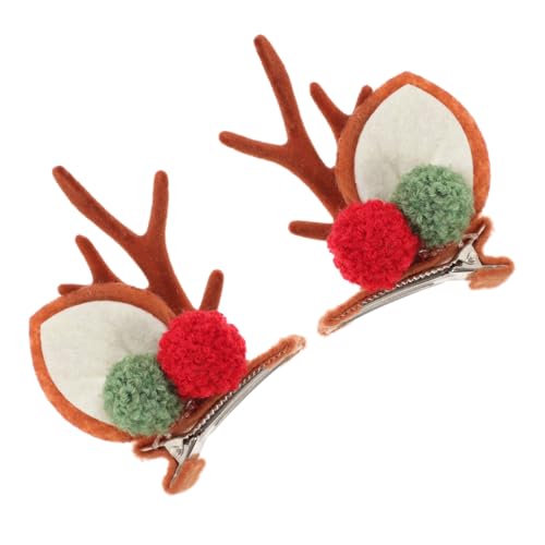 GARIOUANS Weihnachtliche Rentier Haarspangen aus und Niedliche Hirschgeweih Accessoires Festliche Haarklammern für Weihnachtsfeier Charmante Xmas Barrette für Mädchen von GARIOUANS