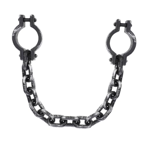 GARIOUANS Wrist Shackles aus Schwarzem Kunststoff Leichte Gefängnis Ketten für Halloween Kostüm Cosplay Party Deko Bequem Tragbar Realistische Optik für Karneval und Mottopartys von GARIOUANS