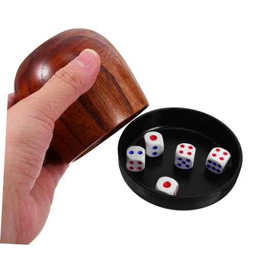 GARIOUANS Würfelbecher Set aus Robustem Holz mit Kleinen Würfeln Stoßfestes Design Glatte Oberfläche Kompakt und Leicht als Würfel Aufbewahrungsbox für Brettspiele und Rollenspiele GARIOUANS Würfelbecher Set aus Robustem Holz mit Kleinen Würfeln Stoßfestes Design Glatte Oberfläche Kompakt und Leicht als Würfel Aufbewahrungsbox für Brettspiele und Rollenspiele von GARIOUANS