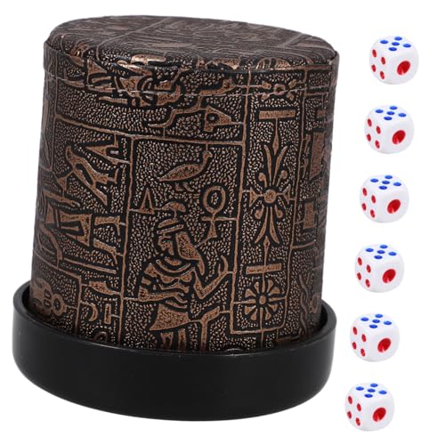 GARIOUANS Würfelbecher mit Würfeln und Rotem Samtbezug Geräuschdämpfender Dice Shaker aus Abs und PU Robust und Leicht zu Reinigen für Partyspiele Bar und Ktv Inkl Stabilem Würfelhalter GARIOUANS Würfelbecher mit Würfeln und Rotem Samtbezug Geräuschdämpfender Dice Shaker aus Abs und PU Robust und Leicht zu Reinigen für Partyspiele Bar und Ktv Inkl Stabilem Würfelhalter von GARIOUANS