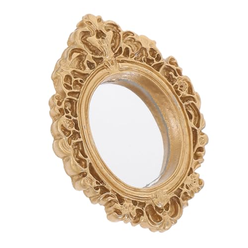 GARIOUANS klassischer Mini-Spiegel Puppe Miniatur Mini-Spiegel- Vintage Spiegel klein Kleiner Spiegel winzige Spiegel winziger Wandspiegel kleine wandspiegel Abs Golden von GARIOUANS