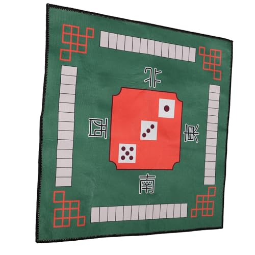 GARIOUANS rutschfeste Dicke Mahjong Tischmatte Geräuschdämpfende Spielfeldauflage für Karten und Brettspiele Universelle Tischdecke für Zuhause und Hotel Grün mit Dekorativem Muster von GARIOUANS