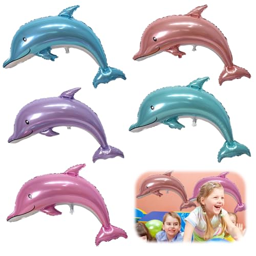 GAROMIA 5 Stück Delfin Luftballon Set 112 * 83cm Delfin Folienballon Deko Geburtstag Delphin Party Deko Ballon Ozean Thema Party Helium Meerestiere Kindergeburtstag GAROMIA 5 Stück Delfin Luftballon Set 112 * 83cm Delfin Folienballon Deko Geburtstag Delphin Party Deko Ballon Ozean Thema Party Helium Meerestiere Kindergeburtstag von GAROMIA