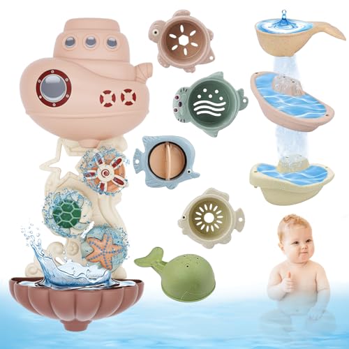 GAROMIA Badespielzeug Baby ab 1 Jahr Badewannenspielzeug Set Wasserspielzeug Baby Badewannen Spielzeug Badespielzeug Kinder Geschenk 1 2 3 Jahre Junge Mädchen von GAROMIA