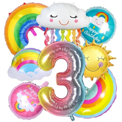 GAROMIA Regenbogen Geburtstagsdeko Mädchen 3 Jahre Regenbogen Geburtstagsdeko Folienballon Wolken Regenbogen Luftballons Folie Ballon Sonne Kindergeburtstag Deko für Mädchen Geburtstag Party GAROMIA Regenbogen Geburtstagsdeko Mädchen 3 Jahre Regenbogen Geburtstagsdeko Folienballon Wolken Regenbogen Luftballons Folie Ballon Sonne Kindergeburtstag Deko für Mädchen Geburtstag Party von GAROMIA