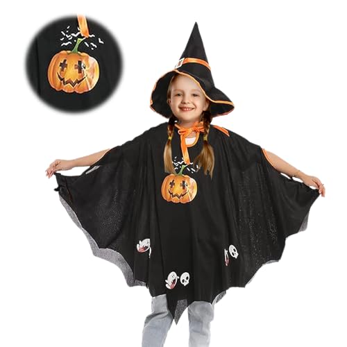 GAROMIA Halloween Fledermaus Kostüm für Kinder Halloween Umhang Schwarzer Fledermausflügel Fledermaus maske und Haarspangen Fledermaus Kostüm für Halloween Karneval Party Horror Cosplay (90) GAROMIA Halloween Fledermaus Kostüm für Kinder Halloween Umhang Schwarzer Fledermausflügel Fledermaus maske und Haarspangen Fledermaus Kostüm für Halloween Karneval Party Horror Cosplay (90) von GAROMIA