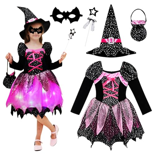 GAROMIA Mädchen Hexen Kostüm Hexenkleid Kostüm Kinder Hexenkostüm Mädchen Zauberer Verkleiden Hexenkostüm Cosplay Halloween Kinder Hexenkostüm Halloween Karneval Fasching-120 GAROMIA Mädchen Hexen Kostüm Hexenkleid Kostüm Kinder Hexenkostüm Mädchen Zauberer Verkleiden Hexenkostüm Cosplay Halloween Kinder Hexenkostüm Halloween Karneval Fasching-120 von GAROMIA