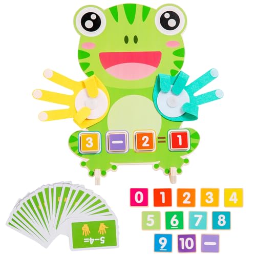 GAROMIA Spielzeug Zählen Lernen Montessori für Kinder Spielzeug ab 2 3 4 5 Jahre Holz Mathe Lernspielzeug Holzspielzeug Pädagogisch Fingerzählmathe Jungen Mädchen Zahlenspielzeug Lernen Rechenhilfe von GAROMIA