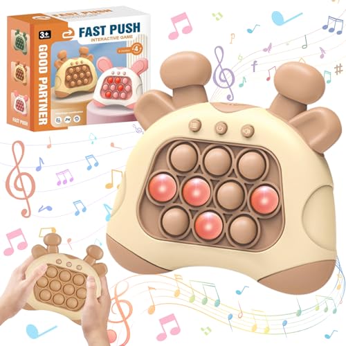 GAROMIA Pop It Spielzeug Fidget Toys-Spielmaschine Puzzle-Spielzeug Fidget Tragbares Drückspiel Kinder pop it elektronisches Spiel für Stressabbau Autismus Antistress für Kinder-Hirsch von GAROMIA
