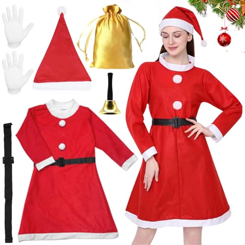 GAROMIA Weihnachtsmann Kostüm 6 Weihnachtsmannkostüm mit Mütze Bart Gürtel Rotes Weihnachtskostüme Kostüme Weihnachtskostüm für Womens Weihnachten Cosplay Karneval GAROMIA Weihnachtsmann Kostüm 6 Weihnachtsmannkostüm mit Mütze Bart Gürtel Rotes Weihnachtskostüme Kostüme Weihnachtskostüm für Womens Weihnachten Cosplay Karneval von GAROMIA
