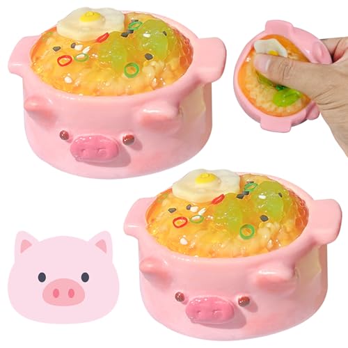 Stress Schwein 6 Stück Anti Stress Spielzeug Schwein Antistress Spielzeug Dekompressions Piggy Rosa Schweinchen Spielzeug ADHS Anti Stress Sielzeug für Erwachsene Kinder von GAROMIA