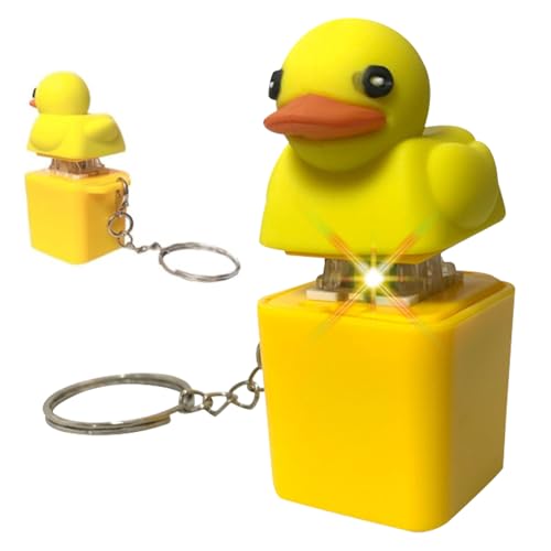 Tastatur-Schlüsselanhänger Duckeys Fidget Toy Quacking Schlüsselanhänger Duck Key Caps mit Licht Anti Stress Ente Für Anti Angst & Nervosität, Konzentrationshilfe Tastatur-Schlüsselanhänger Duckeys Fidget Toy Quacking Schlüsselanhänger Duck Key Caps mit Licht Anti Stress Ente Für Anti Angst & Nervosität, Konzentrationshilfe von GAROMIA