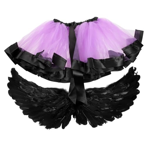 GAROZATION 1 Set Halloween Mädchen Tutu Rock Schwarze Flügel Zweiteiliger Bedruckter Mesh Kinderrock Engel Cosplay Requisite Halloween Cosplay Requisite Halloween Kostüme Halloween Engel GAROZATION 1 Set Halloween Mädchen Tutu Rock Schwarze Flügel Zweiteiliger Bedruckter Mesh Kinderrock Engel Cosplay Requisite Halloween Cosplay Requisite Halloween Kostüme Halloween Engel von GAROZATION