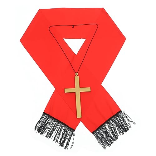 GAROZATION 1 Set Halloween Requisiten Priester Nonne Priester Schal Kreuz Set Nonnenkreuz Großes Kreuz Charm Kostüm Halloween Zubehör Priesterkostüm Herren Mönch Kostüm Accessoire Priester GAROZATION 1 Set Halloween Requisiten Priester Nonne Priester Schal Kreuz Set Nonnenkreuz Großes Kreuz Charm Kostüm Halloween Zubehör Priesterkostüm Herren Mönch Kostüm Accessoire Priester von GAROZATION
