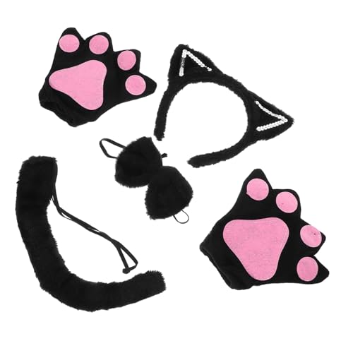 GAROZATION 1 Set Katzenohren Stirnband, Katzenkostüm, Süße Katze, Cosplay Requisiten, Tierkostüm Zubehör, Haustier Katzenkleidung, Cosplay Zubehör, Halloween Cosplay Zubehör, Katzenzubehör, von GAROZATION