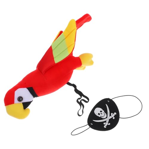 GAROZATION 1 Set Piratenpapagei, Schulterpapagei, Papageien Zur Dekoration, Papageienkostüm, Piratenvogel Für Die Schulter, Piratenkostüm Requisiten, Ausgestopfter Papagei Auf Der Schulter, von GAROZATION