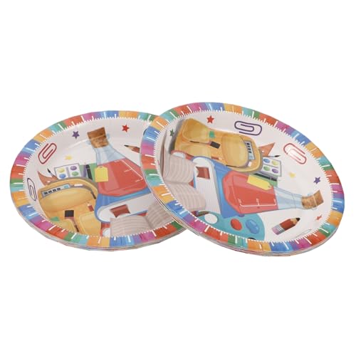 GAROZATION 16 Teiliges Geschirrset Zum Schulanfang, Essteller, Praktischer Kuchenteller, Zarter Pappteller, Sammelteller, Platten, Lebensmittelpapier, Dessertteller, Party Papierkuchen, GAROZATION 16 Teiliges Geschirrset Zum Schulanfang, Essteller, Praktischer Kuchenteller, Zarter Pappteller, Sammelteller, Platten, Lebensmittelpapier, Dessertteller, Party Papierkuchen, von GAROZATION