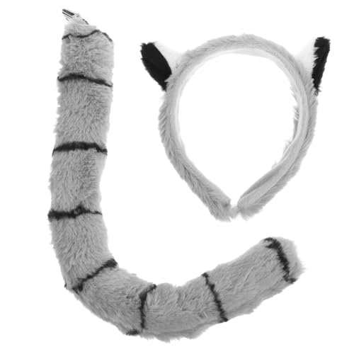 GAROZATION 1Satz Lemuroid Ohr Stirnband und Set Einzigartige Kostümdekoration für Cosplay und Partys Entzückendes Tierkostüm Zubehör für Unvergessliche Fotomomente und Kreative von GAROZATION