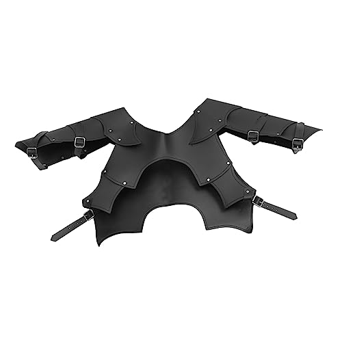 GAROZATION 1Stk Schulterstücke Kostüm mittelalterlicher Helm Mantel Scheide Ritter costume de halloween mittelalter kleidung schulter gurt Schulterpanzer Rüstungen aus PU-Leder Black GAROZATION 1Stk Schulterstücke Kostüm mittelalterlicher Helm Mantel Scheide Ritter costume de halloween mittelalter kleidung schulter gurt Schulterpanzer Rüstungen aus PU-Leder Black von GAROZATION
