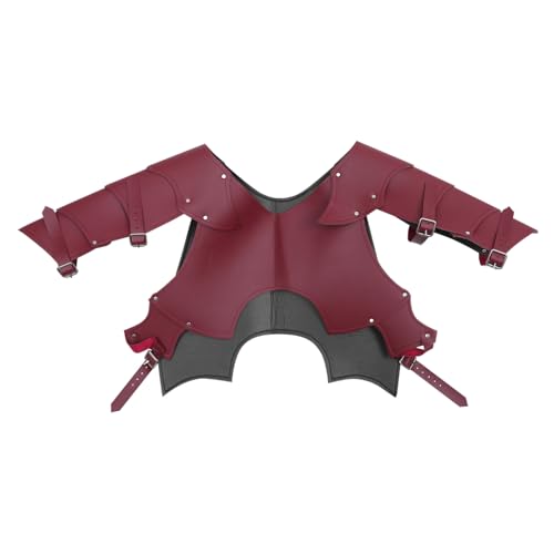 GAROZATION 1Stk Schulterstücke heeloween kriegerin men of geschen warior Schulterpanzer shoulder armor Ritter mittelalterliches Kostüm Gürtel Tunika Schwerter Rüstungen aus PU-Leder rot GAROZATION 1Stk Schulterstücke heeloween kriegerin men of geschen warior Schulterpanzer shoulder armor Ritter mittelalterliches Kostüm Gürtel Tunika Schwerter Rüstungen aus PU-Leder rot von GAROZATION