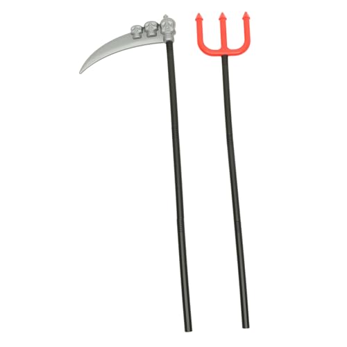 GAROZATION 2 Stück Halloween Dreizackiger Stock Requisite Zauberstab Abschlussball Urlaub Spielzeug Halloween Zubehör Halloween Party Cosplay Krücke Halloween Gehstock Requisite Halloween GAROZATION 2 Stück Halloween Dreizackiger Stock Requisite Zauberstab Abschlussball Urlaub Spielzeug Halloween Zubehör Halloween Party Cosplay Krücke Halloween Gehstock Requisite Halloween von GAROZATION